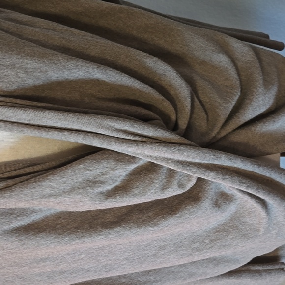 ALLSAINTS Mocha Brown ITAT Shrug Twist Front Long Sleeve Sweater Sz 8 - Picture 3 of 14